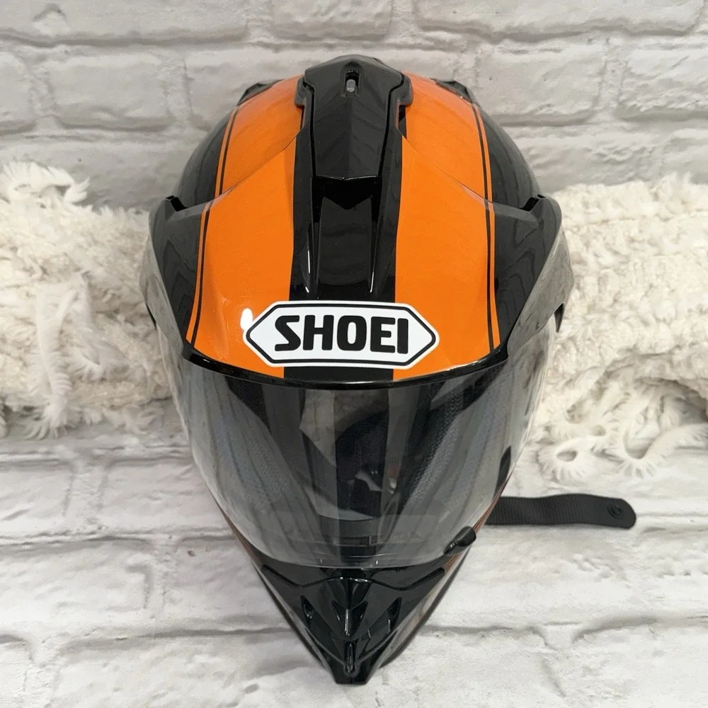 Shoei Hornet DS Sonora Motorcycle Helmet Black Orange High End Dual Sport Sz XS